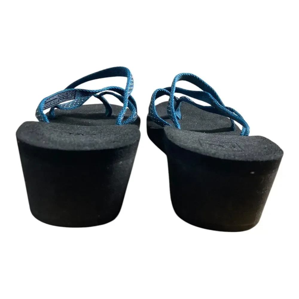 Teva Blue Mandalyn Wedge Sandals - Picture 4 of 5
